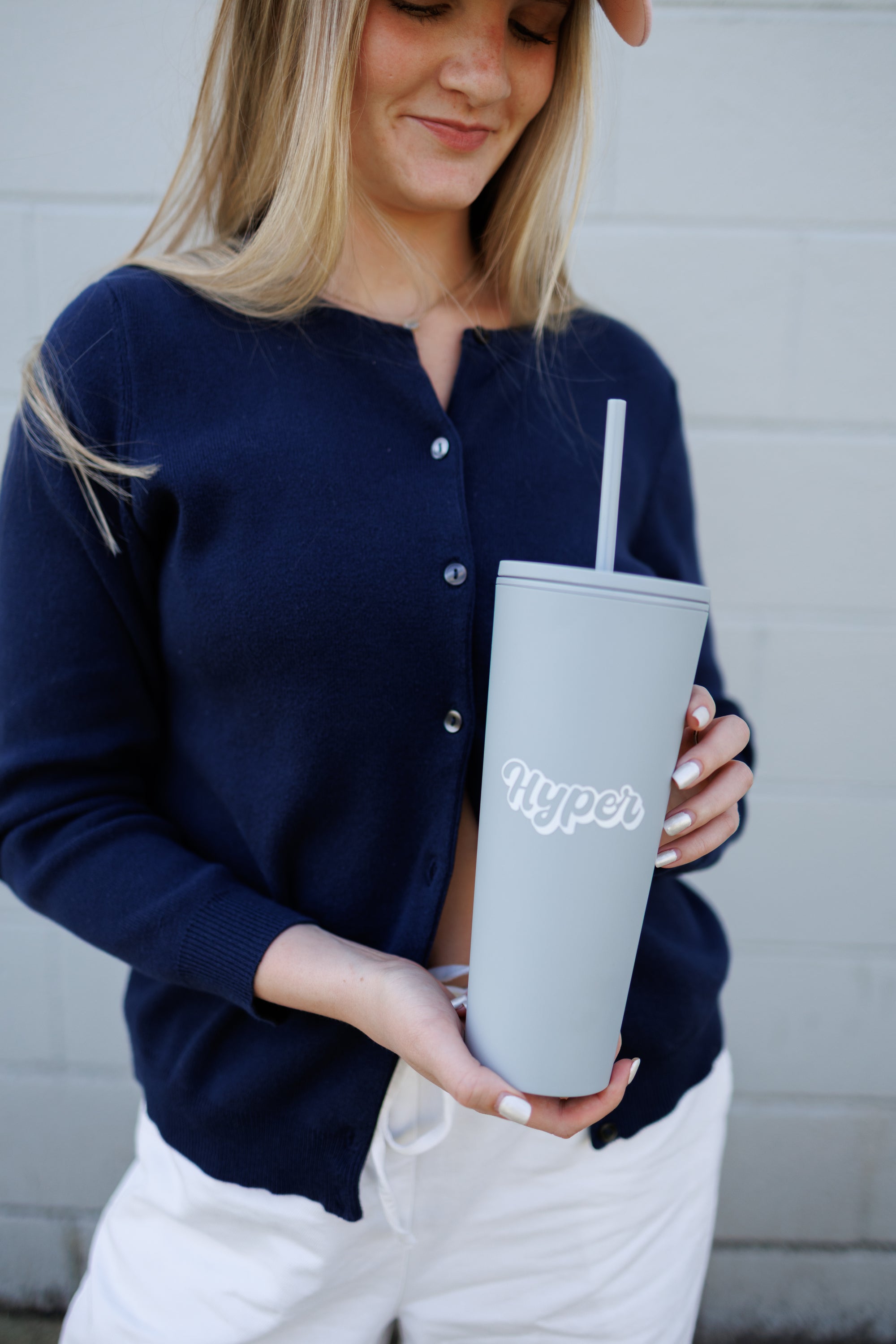 24 oz Silver Tumbler